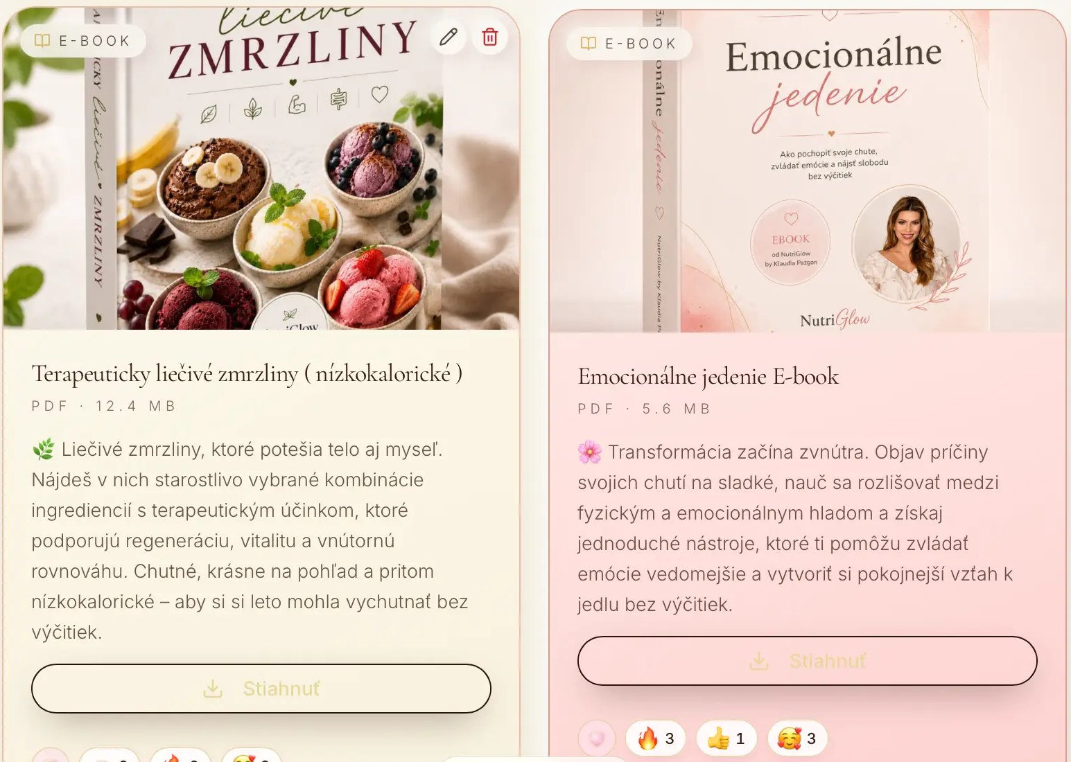 NutriGlow aplikácia – Bonusy