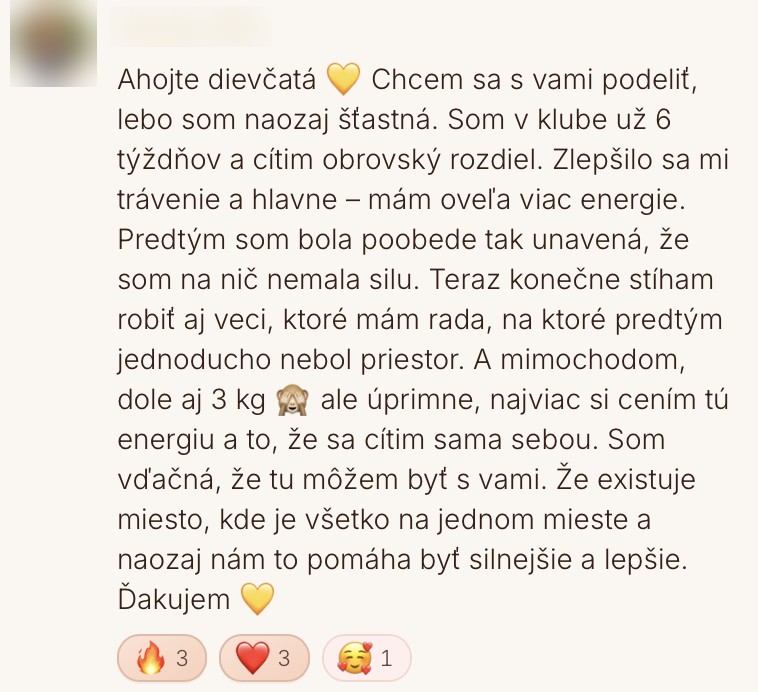 Skúsenosť členky NutriGlow Clubu z komunity v aplikácii